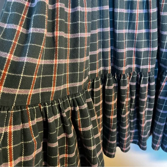 Madewell Flannel Colette Mini Dress Plaid Size 14 Cottagecore Winter Grunge - Picture 7 of 16